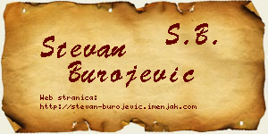 Stevan Burojević vizit kartica